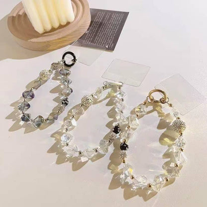 Creative Crystal & Diamond-encrusted Irregular-shaped Phone Charms for Women. These delicate and high-end adornments double as mobile phone case pendants and car keychains