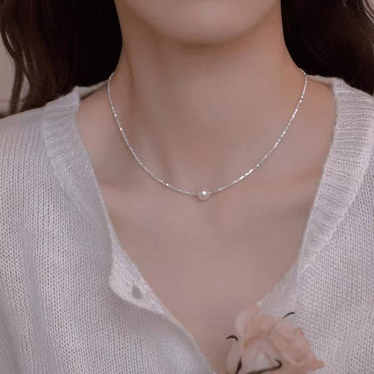 925 silver S925 silver necklace female elegant temperament clavicle chain