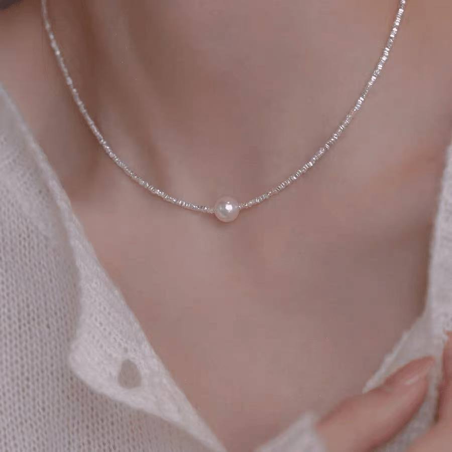 925 silver S925 silver necklace female elegant temperament clavicle chain