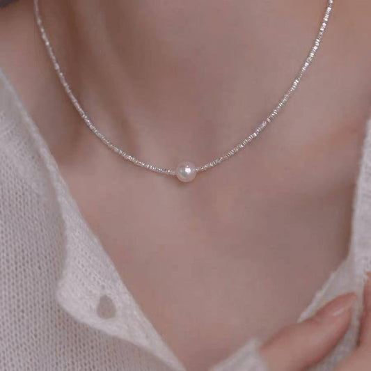 925 silver S925 silver necklace female elegant temperament clavicle chain