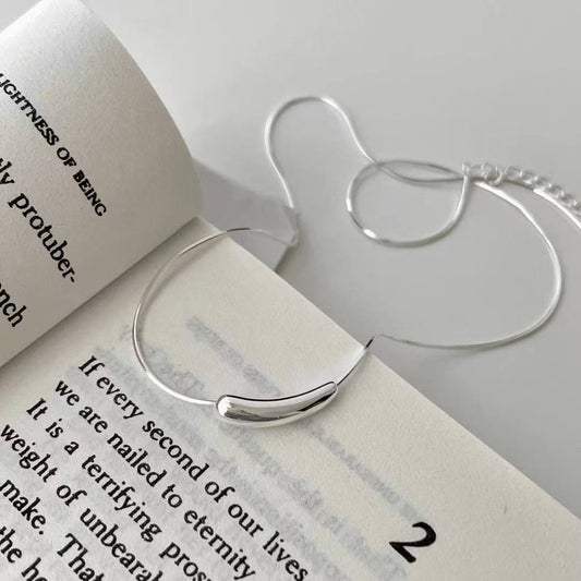 925 silver eggplant necklace female ins cold style clavicle chain light luxury niche design high-end necklace