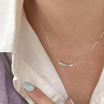 925 silver eggplant necklace female ins cold style clavicle chain light luxury niche design high-end necklace