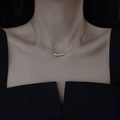 925 silver eggplant necklace female ins cold style clavicle chain light luxury niche design high-end necklace