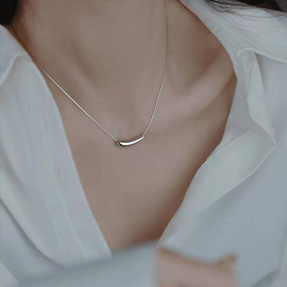 925 silver eggplant necklace female ins cold style clavicle chain light luxury niche design high-end necklace