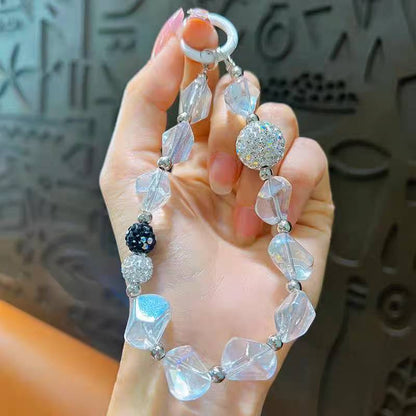 Creative Crystal & Diamond-encrusted Irregular-shaped Phone Charms for Women. These delicate and high-end adornments double as mobile phone case pendants and car keychains
